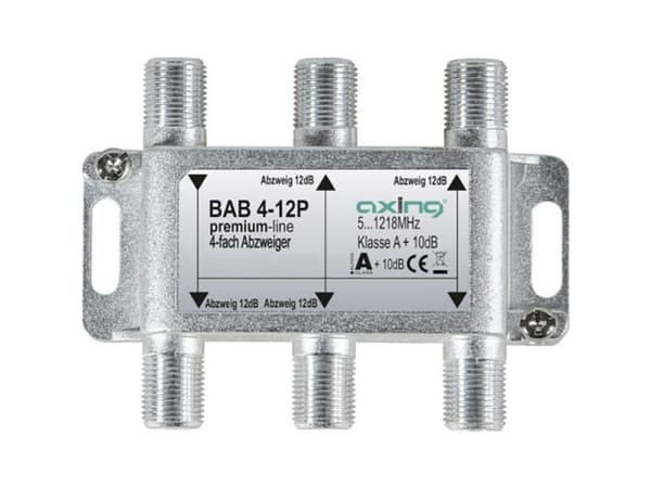 Axing BAB 4-12P Kabel-TV-delare 4-faldig 5 - 1218 MHz