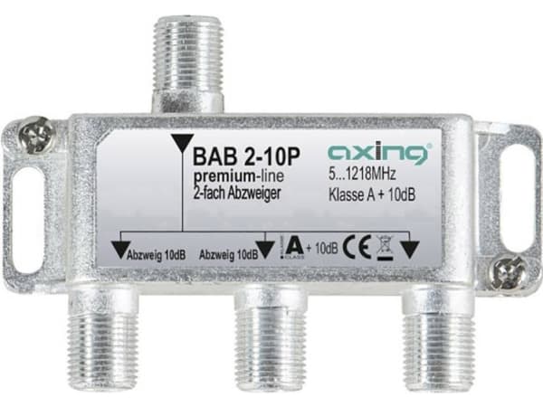 Axing BAB 2-10P kaapeli-TV jakotukki 2x 5 - 1218 MHz