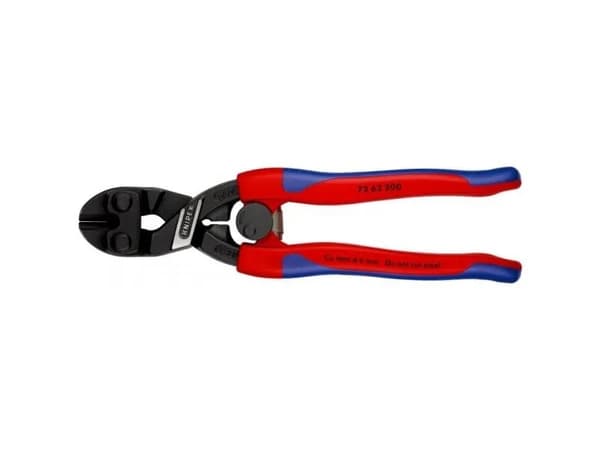 Knipex 72 62 200, Handdriven kabelavbitare, Blå, Röd, Stål, Svart, 6 mm, REACH