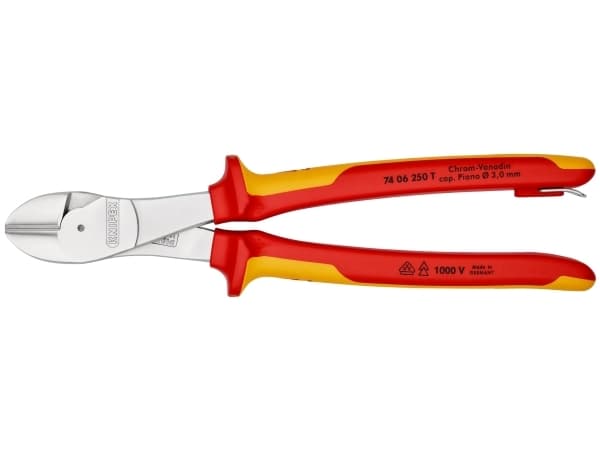 Knipex 74 06 250 T, Diagonal tang, Oransje, Rød, 250 mm, 453 g