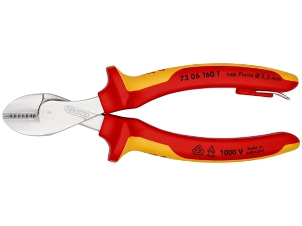 Knipex X-Cut, Diagonal tang, 1,2 cm, Rød, Gult, 56 mm, 160 mm, 28 mm