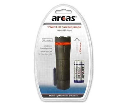 Arcas | Torch | LED | 1 W | 60 lm | Zoom function