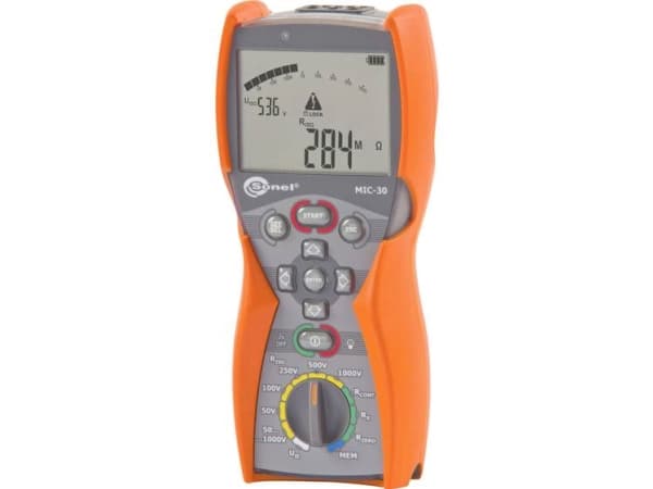 Sonel MIC-30 Isolationsmåler Kalibreret (ISO) 50 V, 100 V, 250 V, 500 V, 1000 V 100 GΩ