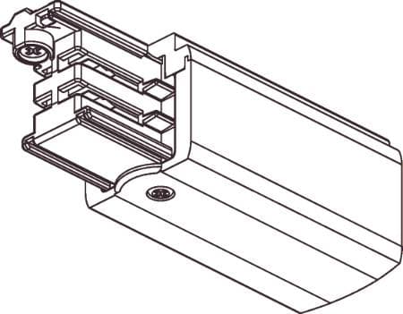 Global pro tilslutningsstykke 230V, 3-faset, venstre, hvid. - PROFESSIONEL