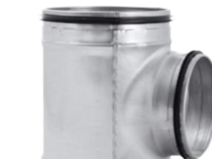 T-rør ø125-160 - Galvaniseret