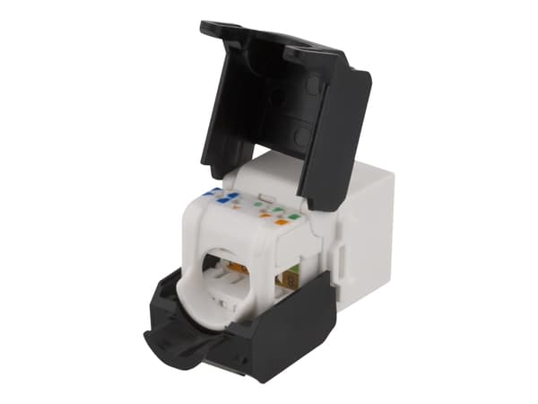 DELTACO MD-120 - Modulär insättning - CAT 6a - RJ-45 - vit