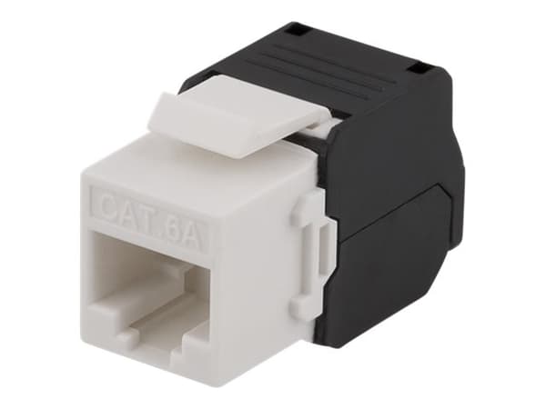 DELTACO MD-120 - Modulär insättning - CAT 6a - RJ-45 - vit