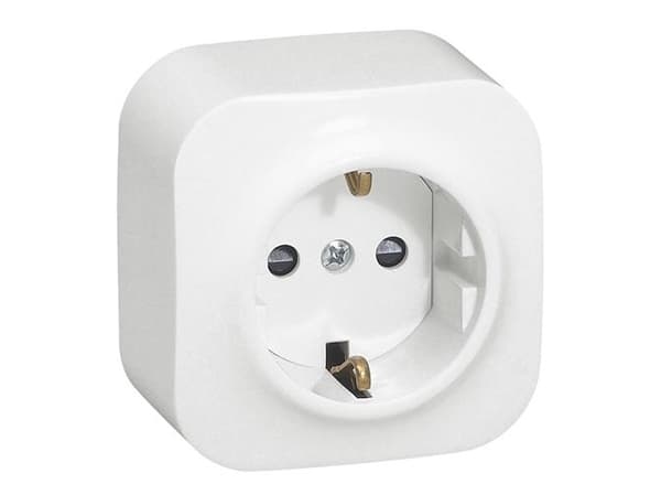 Legrand 782420, Tyyppi F, 2P+E, -25 - 60 °C, Valkoinen, IP2X, IK04