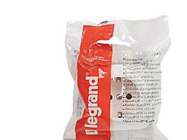 Legrand 782420, Tyyppi F, 2P+E, -25 - 60 °C, Valkoinen, IP2X, IK04