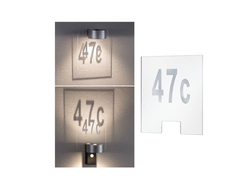 Paulmann 79674 Husnummertavle Transparent