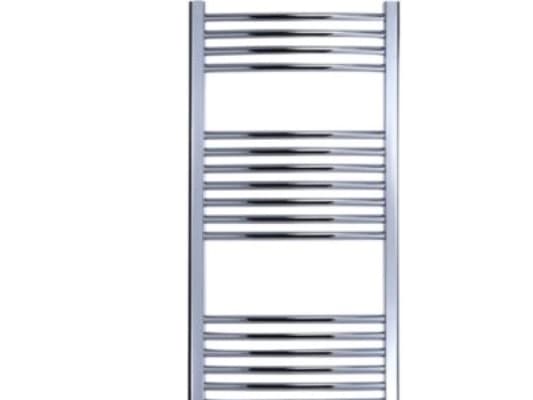 Curve H.K.rad 1150x600 - KROM - Håndklæderadiator Buet model