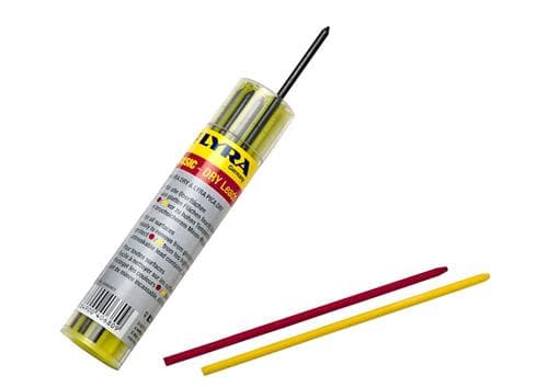 Dybhulspen refill rød, gul og sort Basic 12stk Lyra Dry 10,5 cm