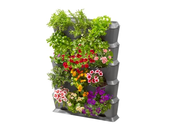 Gardena NatureUp!, Plante kasse, Vegg-montert, Plast, Grå, Rektangel, Utendørs