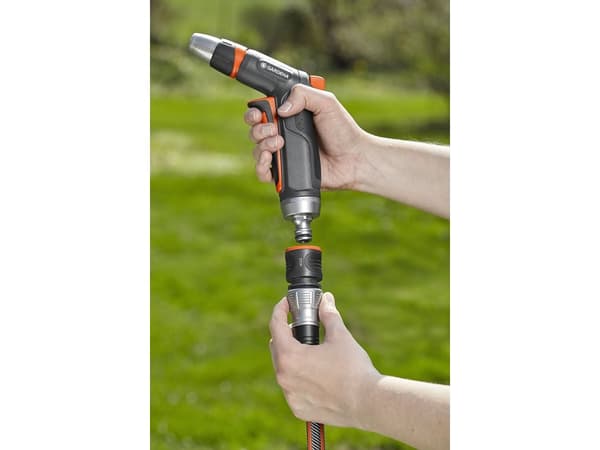Gardena Premium slangkoppling med vattenstopp 1/2"