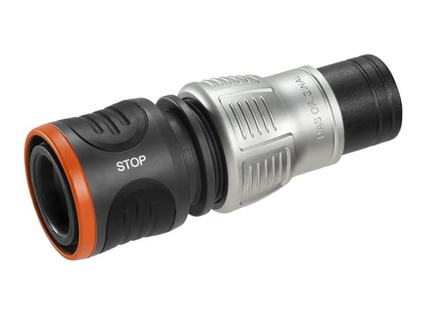 Gardena Premium slangkoppling med vattenstopp 1/2"