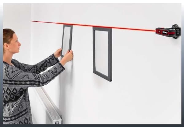 Einhell 4006825616217, 5 m, 20 m, Linje-/punktnivå, Sort, Röd, 110 mm, 200 mm