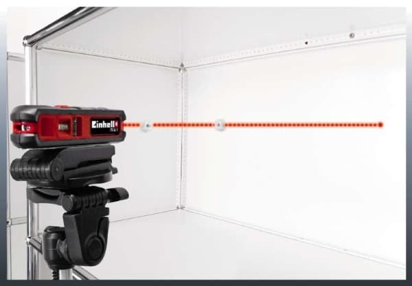 Einhell 4006825616217, 5 m, 20 m, Linje-/punktnivå, Sort, Röd, 110 mm, 200 mm