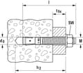 Miniatyrbild 3 av 5: Fischer 40946, Expansionsankare, Betong, M10, ETA-07/0211, 70 mm, 1 cm