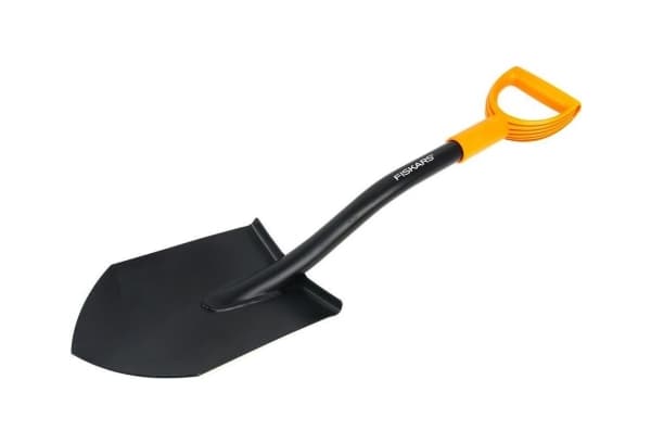 Fiskars 1014809, Trädgårdsspade, Plast, Stål, Svart, Orange, Taper, D-formad, 800 mm