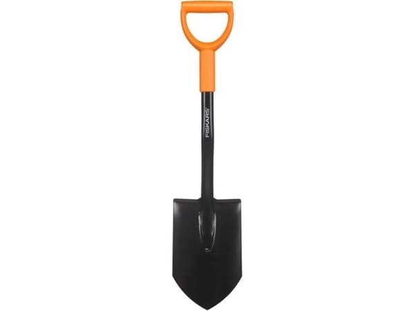 Fiskars 1014809, Trädgårdsspade, Plast, Stål, Svart, Orange, Taper, D-formad, 800 mm