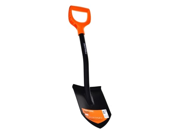 Fiskars 1014809, Trädgårdsspade, Plast, Stål, Svart, Orange, Taper, D-formad, 800 mm