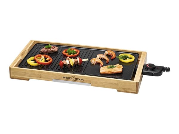 ProfiCook PC-TYG 1143 - Grill/griddle - elektrisk - 1275 cm2 Svart