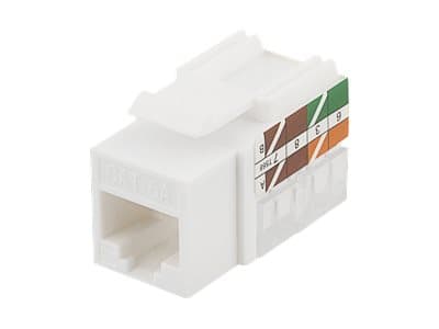 Deltaco MD-124, Tasainen, Valkoinen, RJ-45, RJ-45, Naaras, Naaras