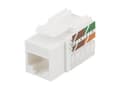 Pikkukuva 1 / 5: Deltaco MD-124, Tasainen, Valkoinen, RJ-45, RJ-45, Naaras, Naaras