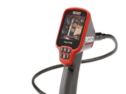 Micro CA150 kamera - Ridgid 3,5'' värinäyttö, 20 kuvan muisti, 4xAA-akku.