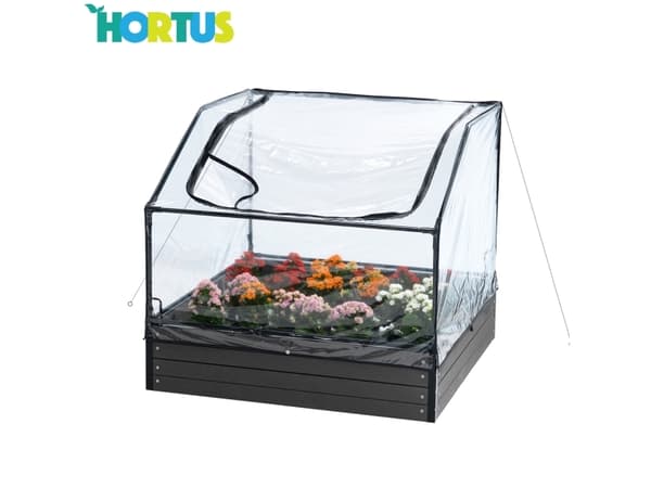 HORTUS Bed-drivhus lav, 109 x 109 x 40/70 cm (211-101)