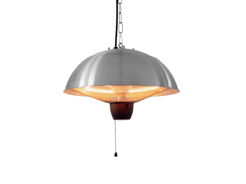 HORTUS Terrassvärmare gångjärn modell 600/1500 W, HA, Ø42 cm, silver (211-305)