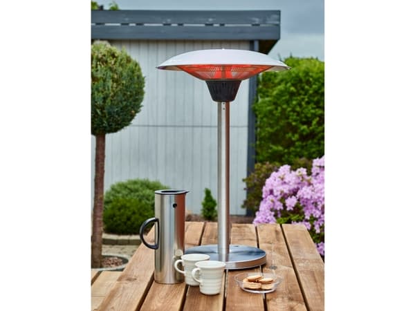 HORTUS Terrassevarmer bordmodel 900/1200/2100 W, HA, sølv (211-360)