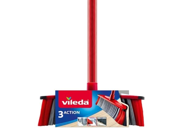 Vileda 4023103173286, Innendørs, Grå, Rød, Hard bust, 280 mm, 600 mm, 1300 mm