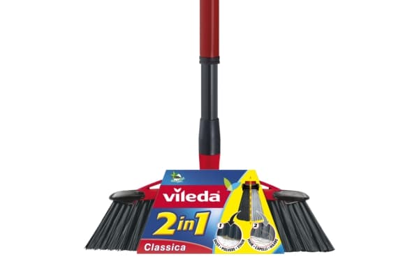 Vileda 143783, Innendørs, Sort, Grå, Rød, Myk/hard bust, Polyetylentereftalat (PET), 86 cm, 130 cm