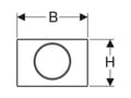 Miniatyrbilde 3 av 5: Geberit 115.758.SN.5, Skylleplate, Geberit, 246 mm, 14 mm, 164 mm