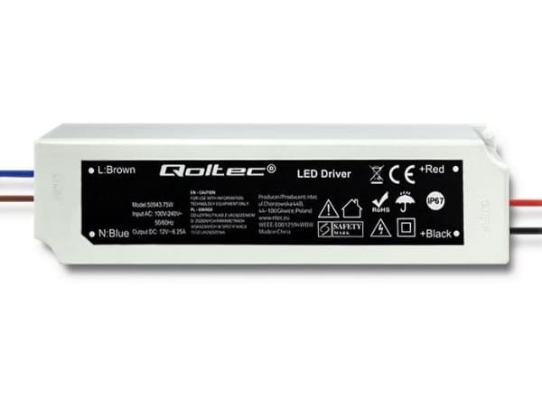 Qoltec - LED-driver - 75 watt - 6.25 A