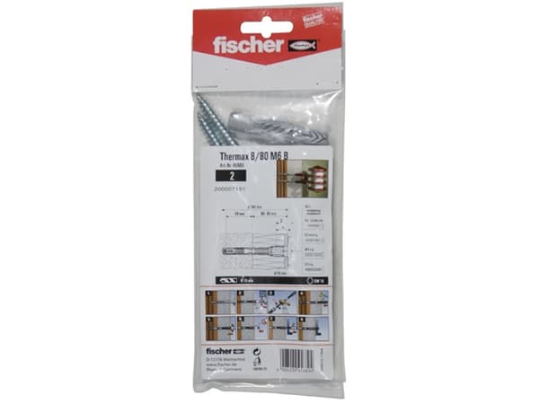 Fischer 437331, Ruuvipakkaus, Puu, M10, Osittainen kierre, Ruostumaton teräs, Kiilto