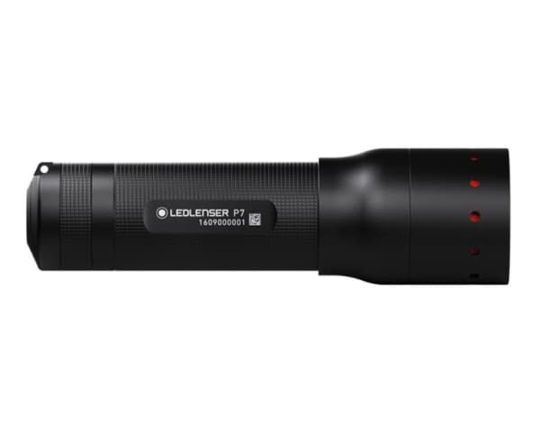 Led Lenser P7, Kynälamppu, Musta, Alumiini, Painikkeet, Rotaatio, IPX4, LED