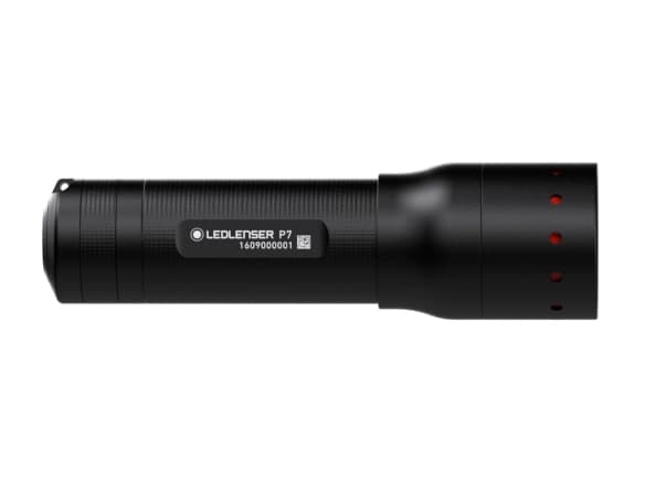 Led Lenser P7, Kynälamppu, Musta, Alumiini, Painikkeet, Rotaatio, IPX4, LED