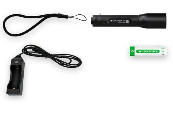 Led Lenser P3R, pallokynälamppu, musta, alumiini, painikkeet, pyörivä, IPX4, LED musta