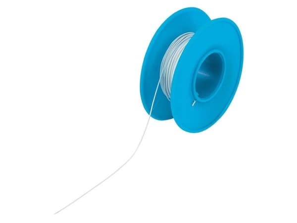 TRU COMPONENTS 1566847 Viklingstråd Wire Wrap 1 x 0.13 mm² Hvid 15 m