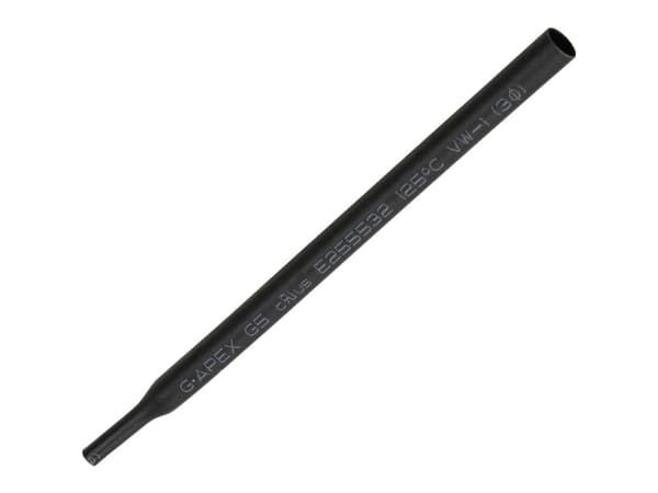TRU COMPONENTS 1566753 Liimaton lämpökutisteputki Musta 3 mm 1,50 mm Lämpökutistimen nopeus:2:1 15 m