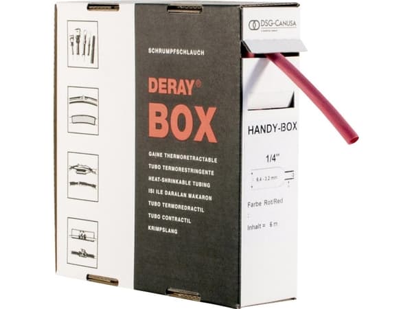 Dsg Canusa 8610095302 Heat Shrink Tube Without Glue Red 9.50 Mm 4.80 Mm Shrink Ratio:2:1 5 M
