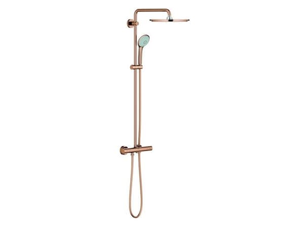 Grohe Euphoria 310 bruss. term - Brusesystem, termostat, vægmontering, Poleret Warm Sunset