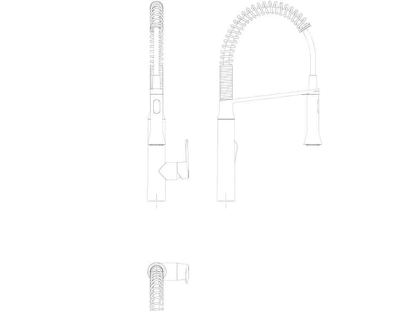 GROHE K7, Kromfarget, Kran-håndtak, Single/enkelt, Keramisk, 3,5 cm, 140°