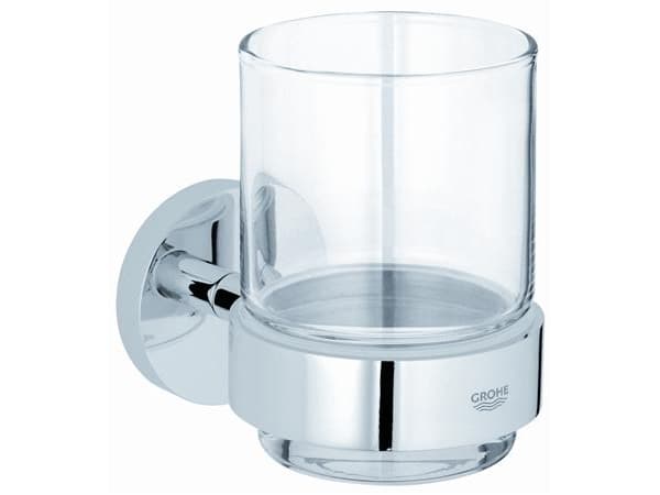 GROHE Essentials, Kromfarget, Monokromatisk, Glass, Single/enkelt, Veggmontert, Rund