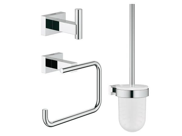 GROHE 40757001, Krom, Glas, Metall, Modern, 3 styck