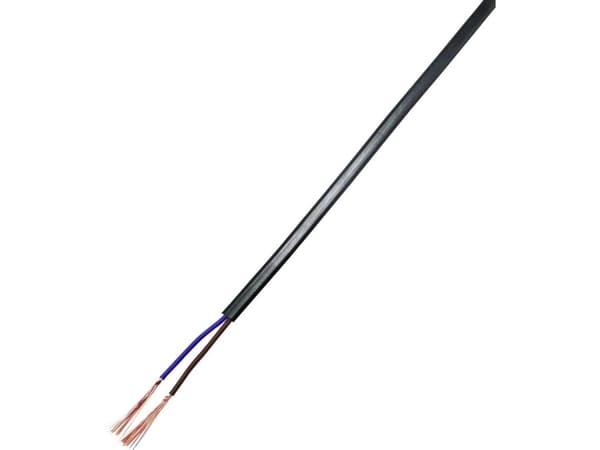 TRU COMPONENTS 93030c520 Tilslutningskabel 2 x 1 mm² Sort 20 m
