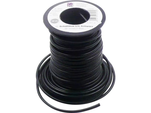 TRU COMPONENTS 1566842 Wire LiY 1 x 1,50 mm² Svart 10 m