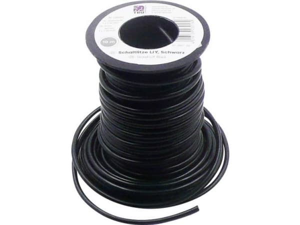 TRU COMPONENTS 1566842 Wire LiY 1 x 1,50 mm² Svart 10 m